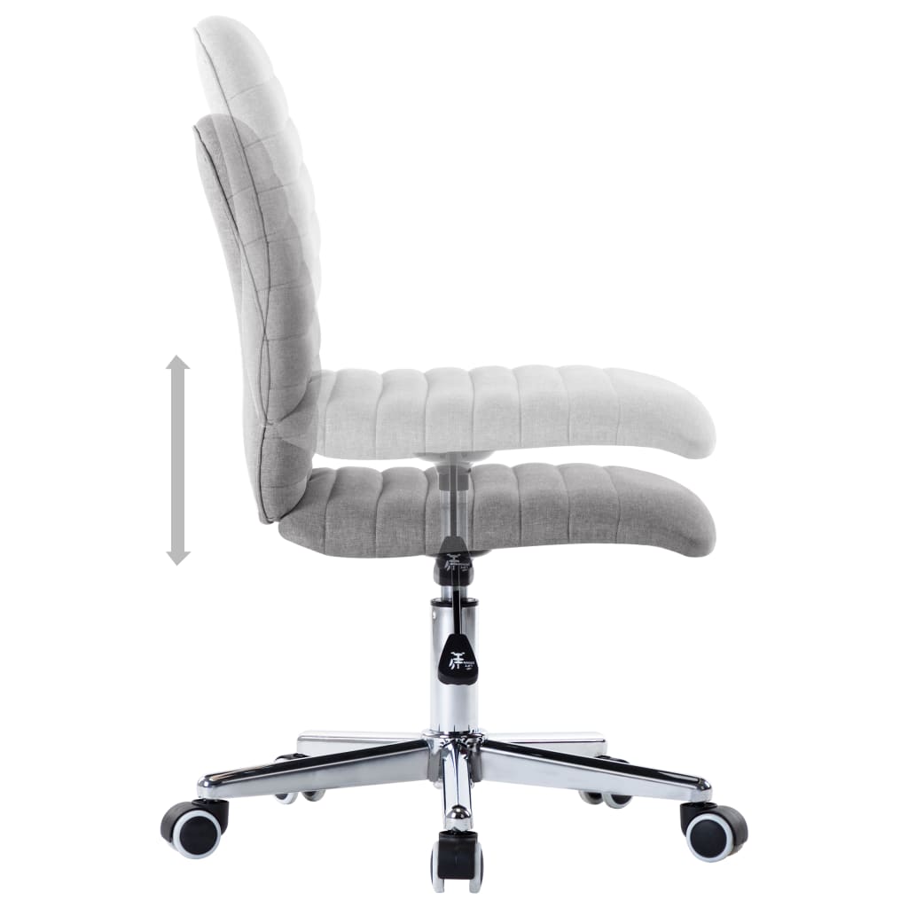 Eetkamerstoelen 6 st stof lichtgrijs