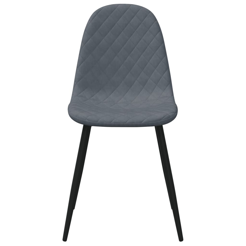 Eetkamerstoelen 2 st fluweel donkergrijs