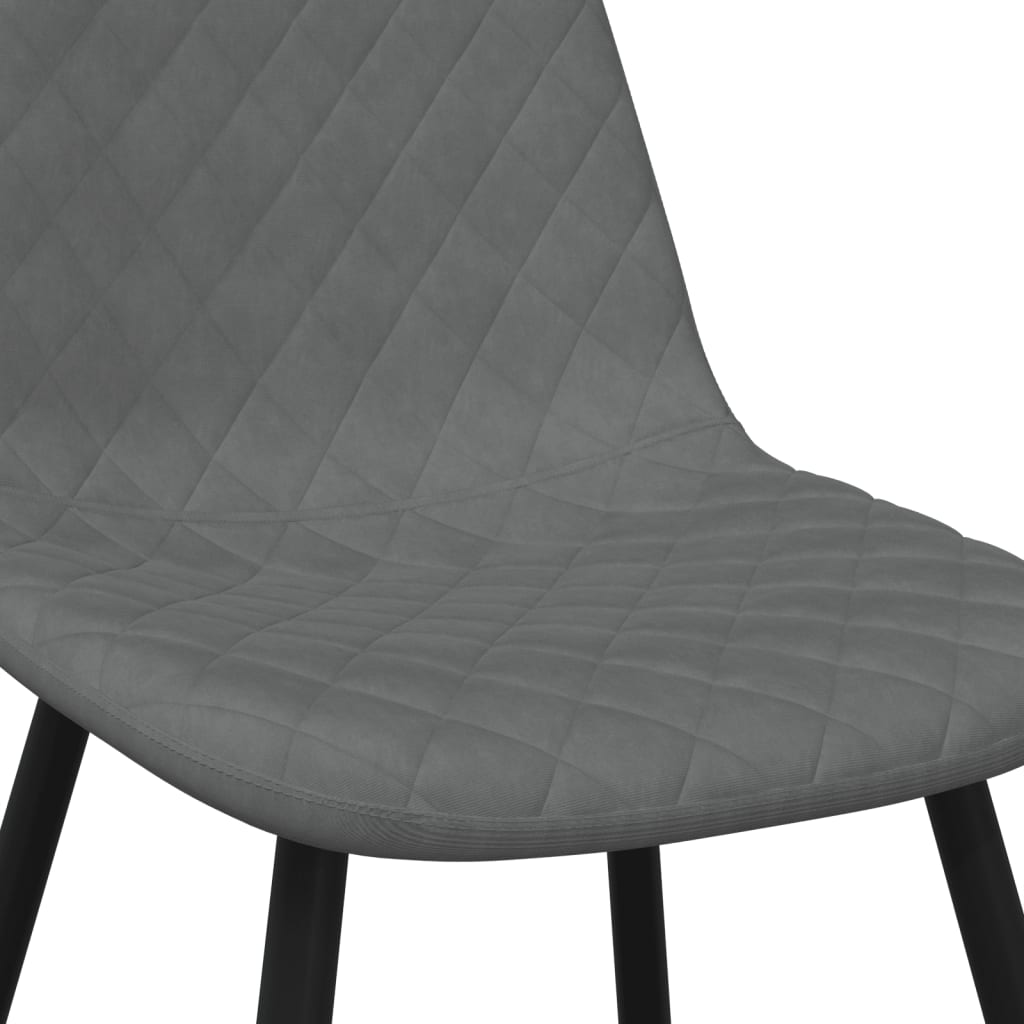 Eetkamerstoelen 4 st fluweel lichtgrijs