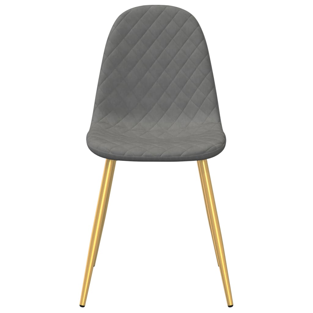 Eetkamerstoelen 2 st fluweel lichtgrijs