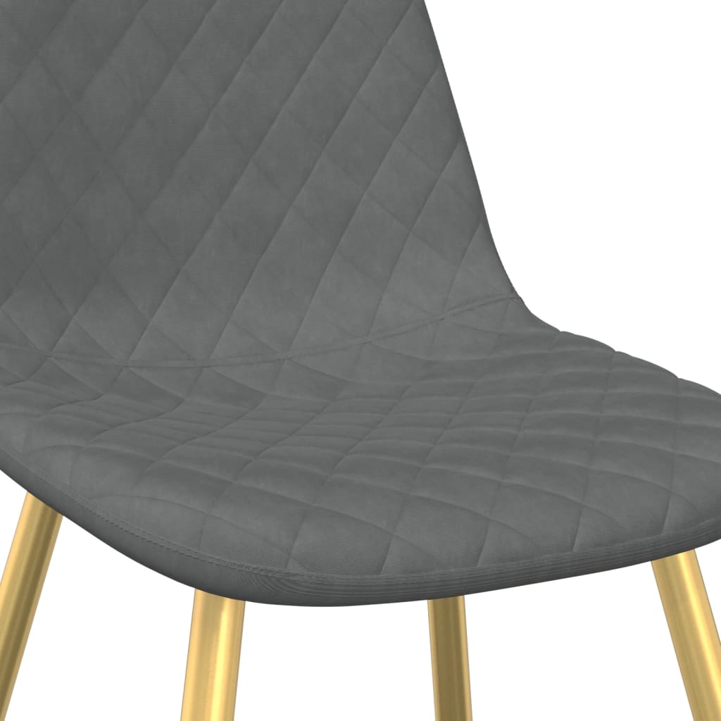Eetkamerstoelen 2 st fluweel lichtgrijs