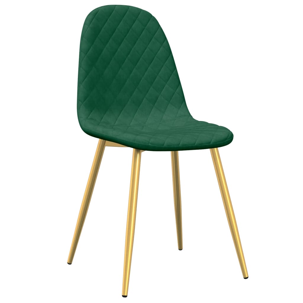Eetkamerstoelen 2 st fluweel donkergroen