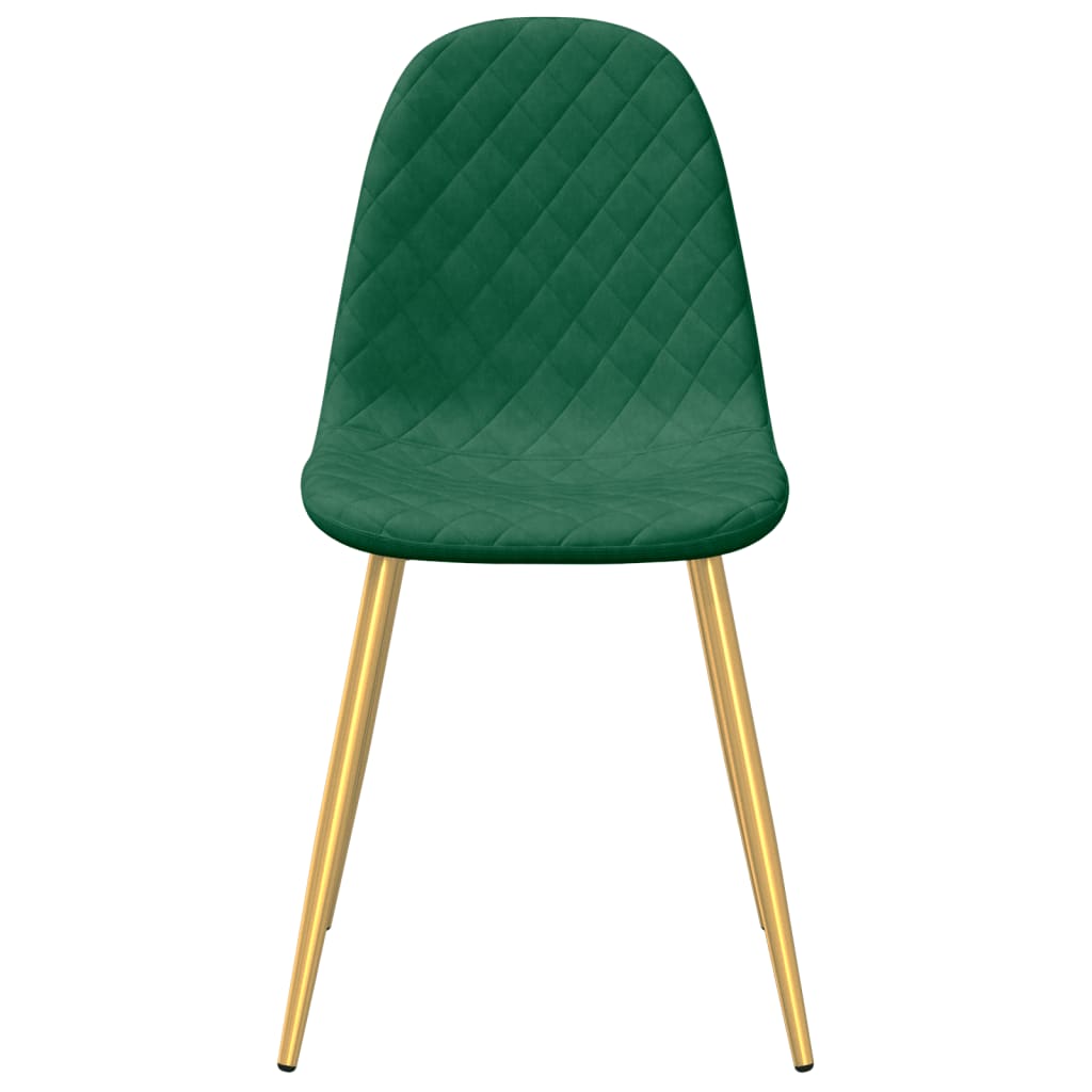 Eetkamerstoelen 2 st fluweel donkergroen
