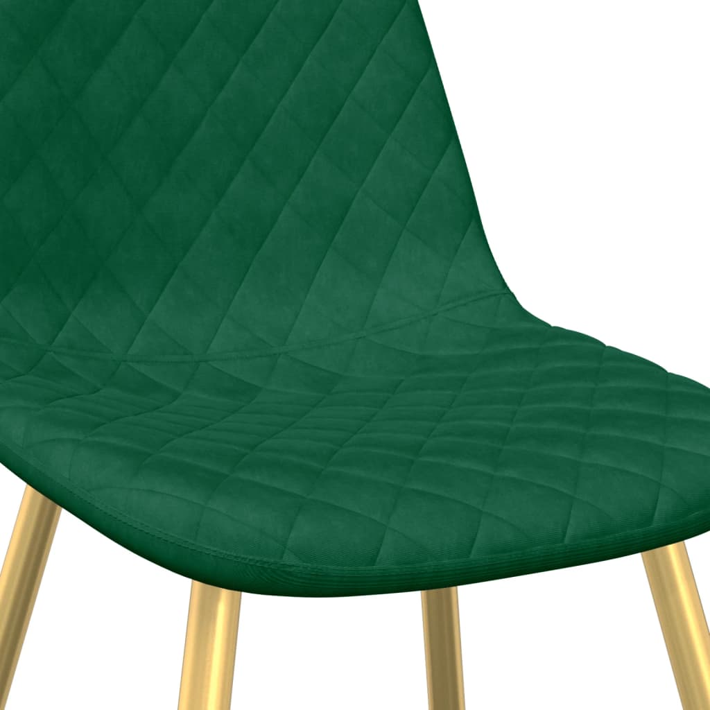 Eetkamerstoelen 2 st fluweel donkergroen