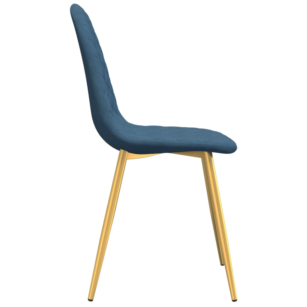 Eetkamerstoelen 4 st fluweel blauw