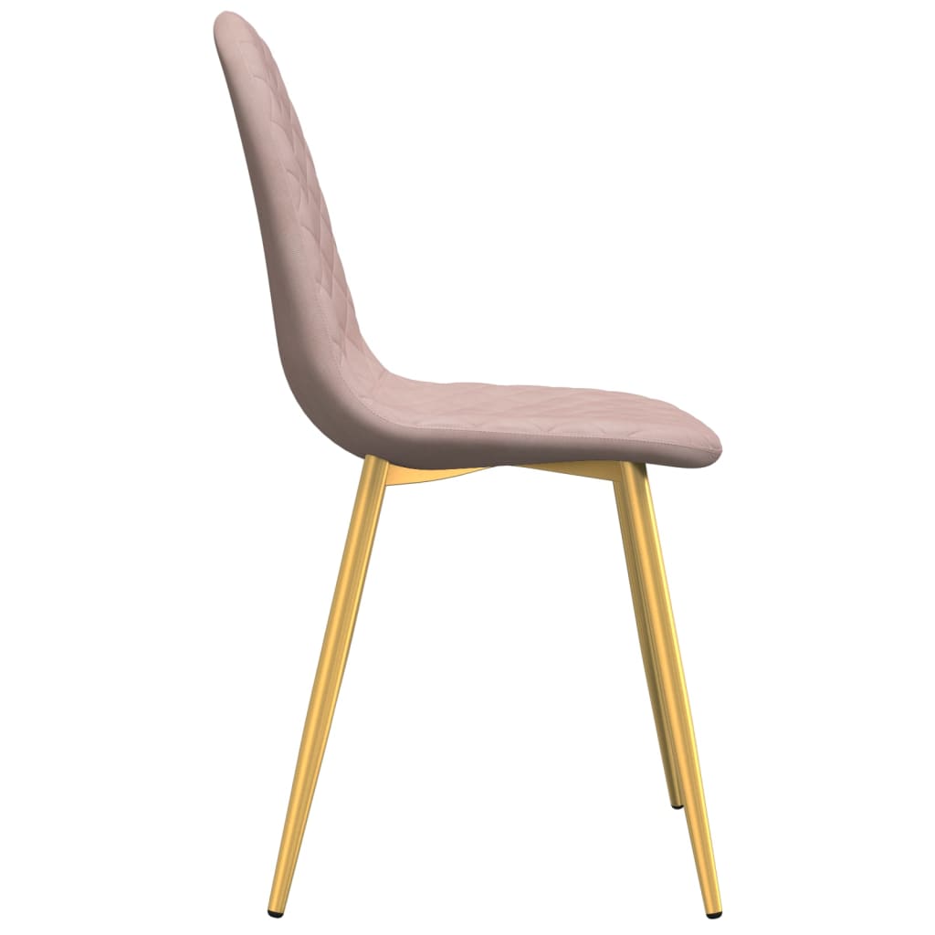 Eetkamerstoelen 4 st fluweel roze