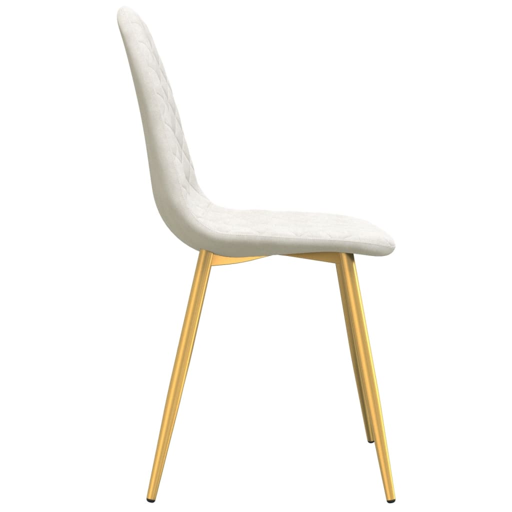 Eetkamerstoelen 4 st fluweel crèmewit