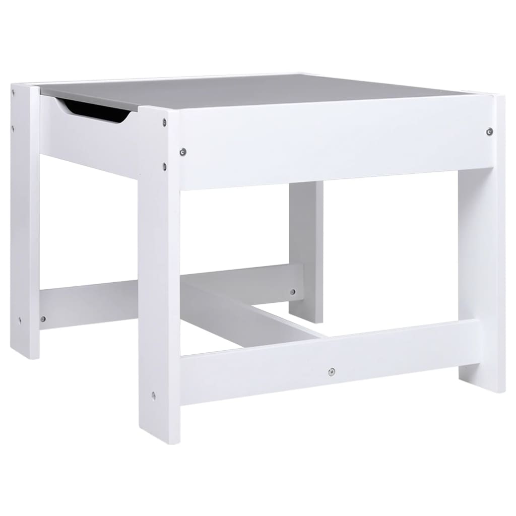 Kindertafel met 2 stoelen MDF wit