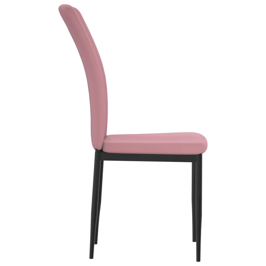 Eetkamerstoelen 2 st fluweel roze