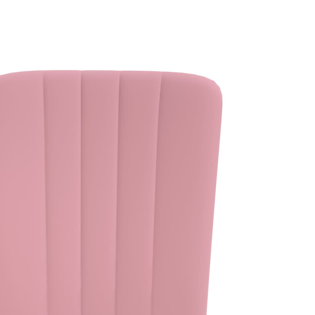 Eetkamerstoelen 2 st fluweel roze
