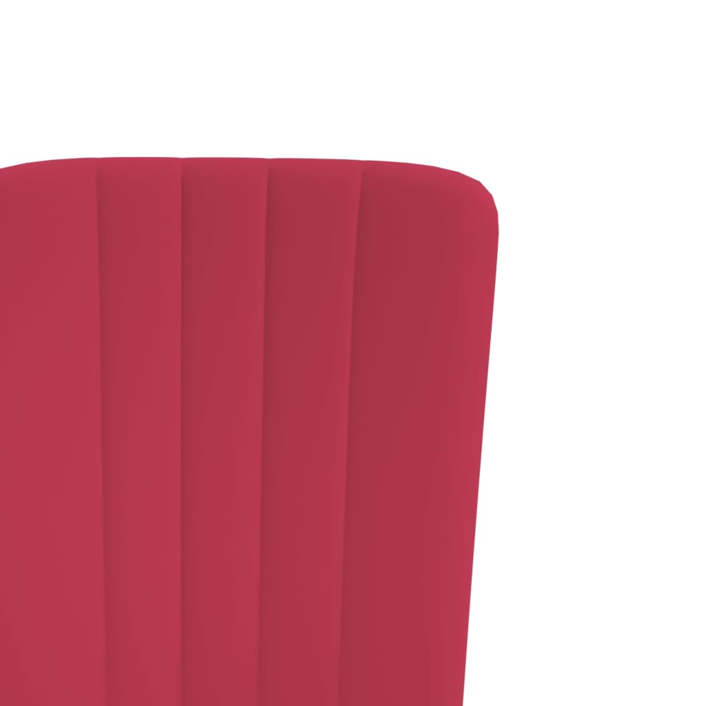 Eetkamerstoelen 2 st fluweel wijnrood