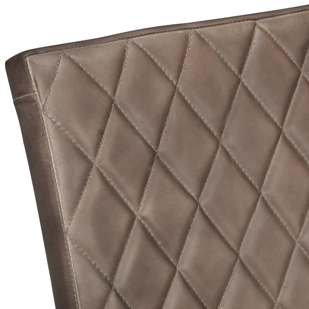 Eetkamerstoelen 4 st echt leer bruin
