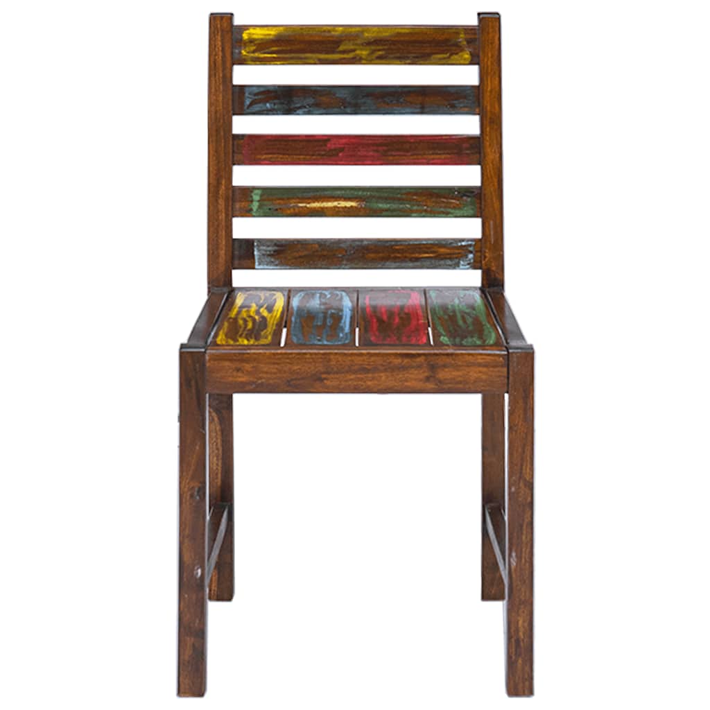 Eetkamerstoelen 2 st massief gerecycled hout