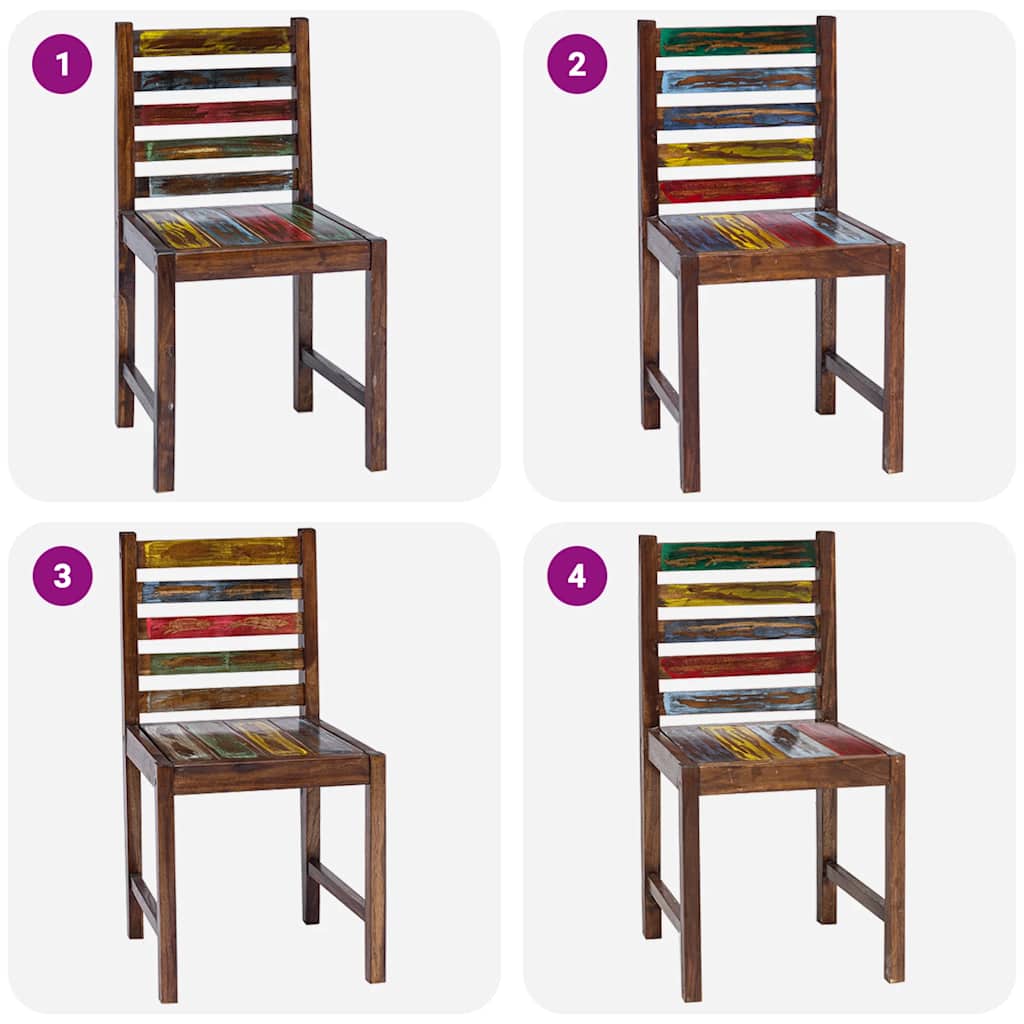 Eetkamerstoelen 2 st massief gerecycled hout