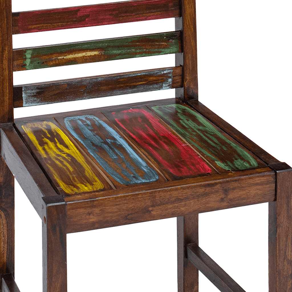Eetkamerstoelen 2 st massief gerecycled hout