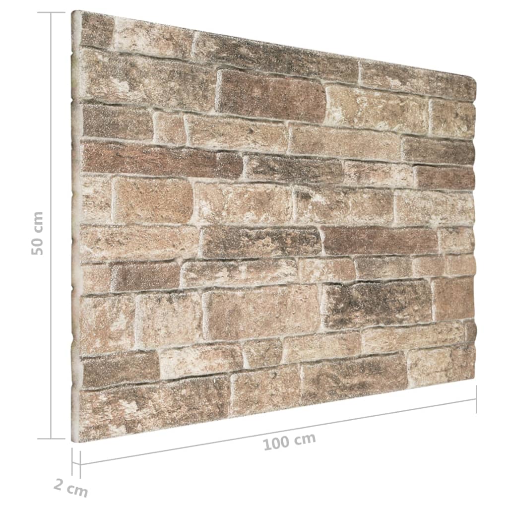 10 st Wandpanelen 3D meerkleurige baksteen EPS
