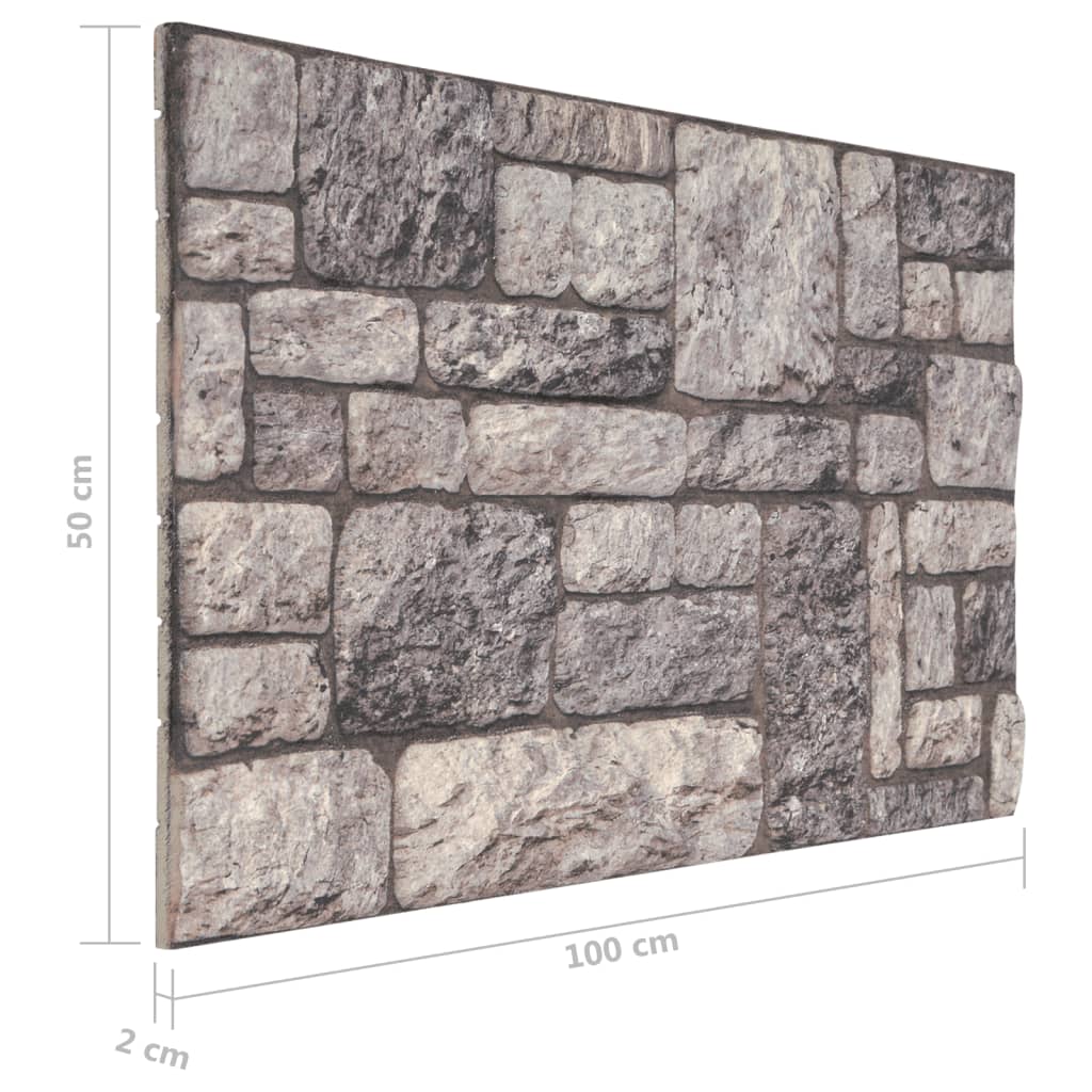 10 st Wandpanelen 3D lichtgrijze baksteen EPS
