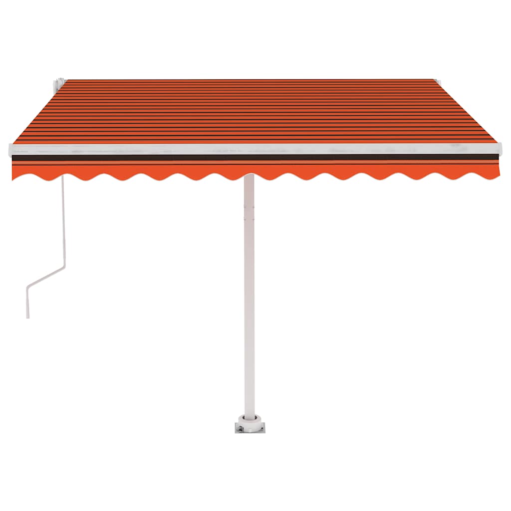 Luifel vrijstaand automatisch 350x250 cm oranje en bruin