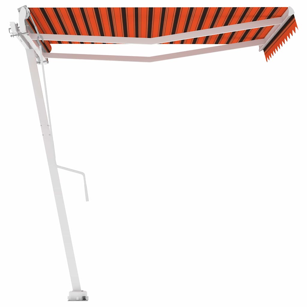 Luifel vrijstaand automatisch 350x250 cm oranje en bruin