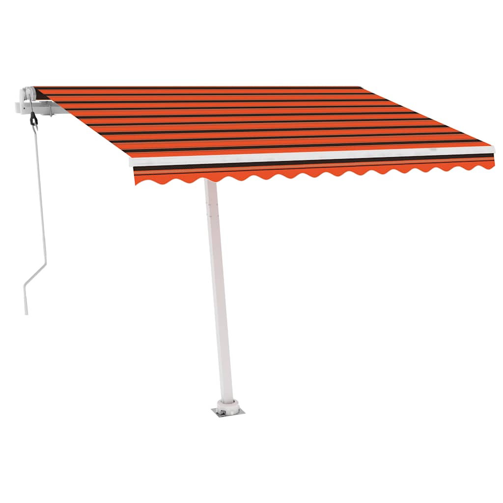Luifel vrijstaand automatisch 350x250 cm oranje en bruin