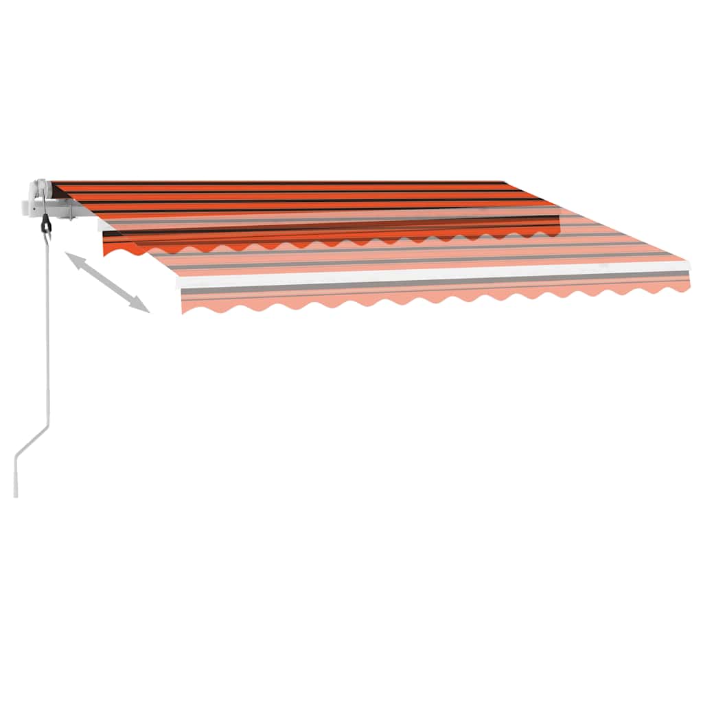 Luifel vrijstaand automatisch 350x250 cm oranje en bruin