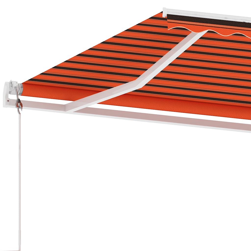 Luifel vrijstaand automatisch 350x250 cm oranje en bruin