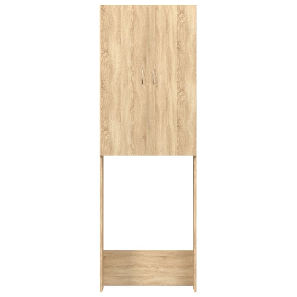 Wasmachinekast 64x25,5x190 cm sonoma eikenkleurig