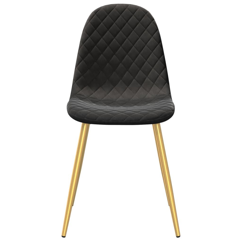 Eetkamerstoelen 6 st fluweel zwart