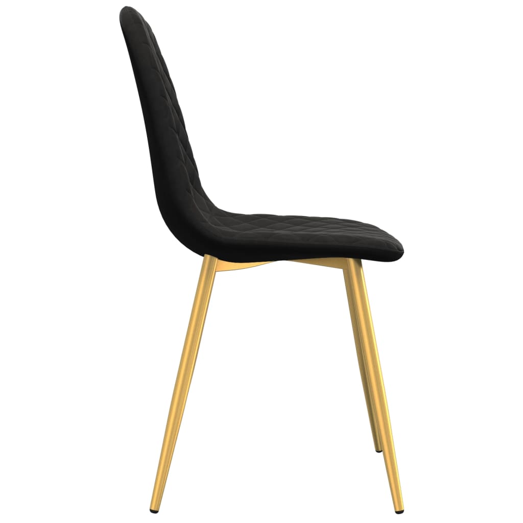 Eetkamerstoelen 6 st fluweel zwart