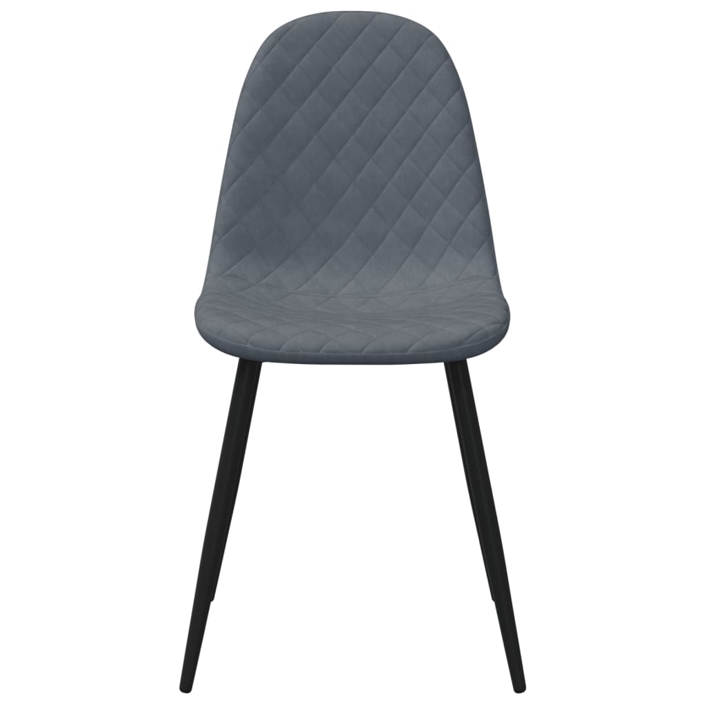 Eetkamerstoelen 6 st fluweel donkergrijs