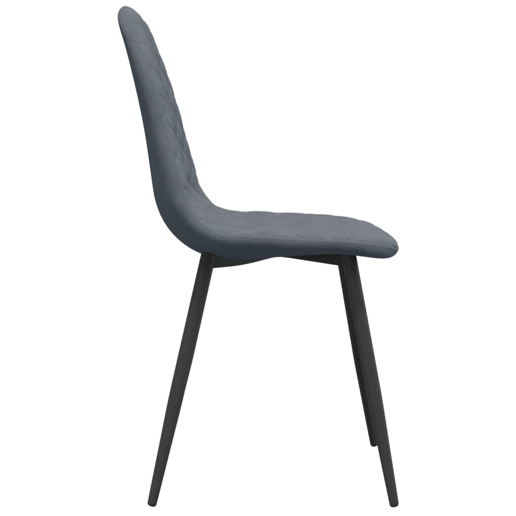 Eetkamerstoelen 6 st fluweel donkergrijs