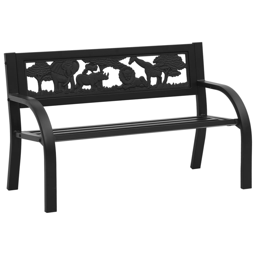 Kindertuinbank Jungle thema 86 cm staal