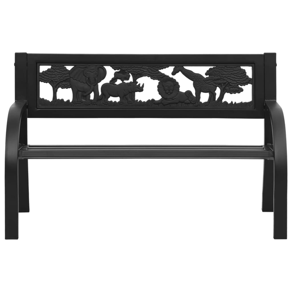 Kindertuinbank Jungle thema 86 cm staal