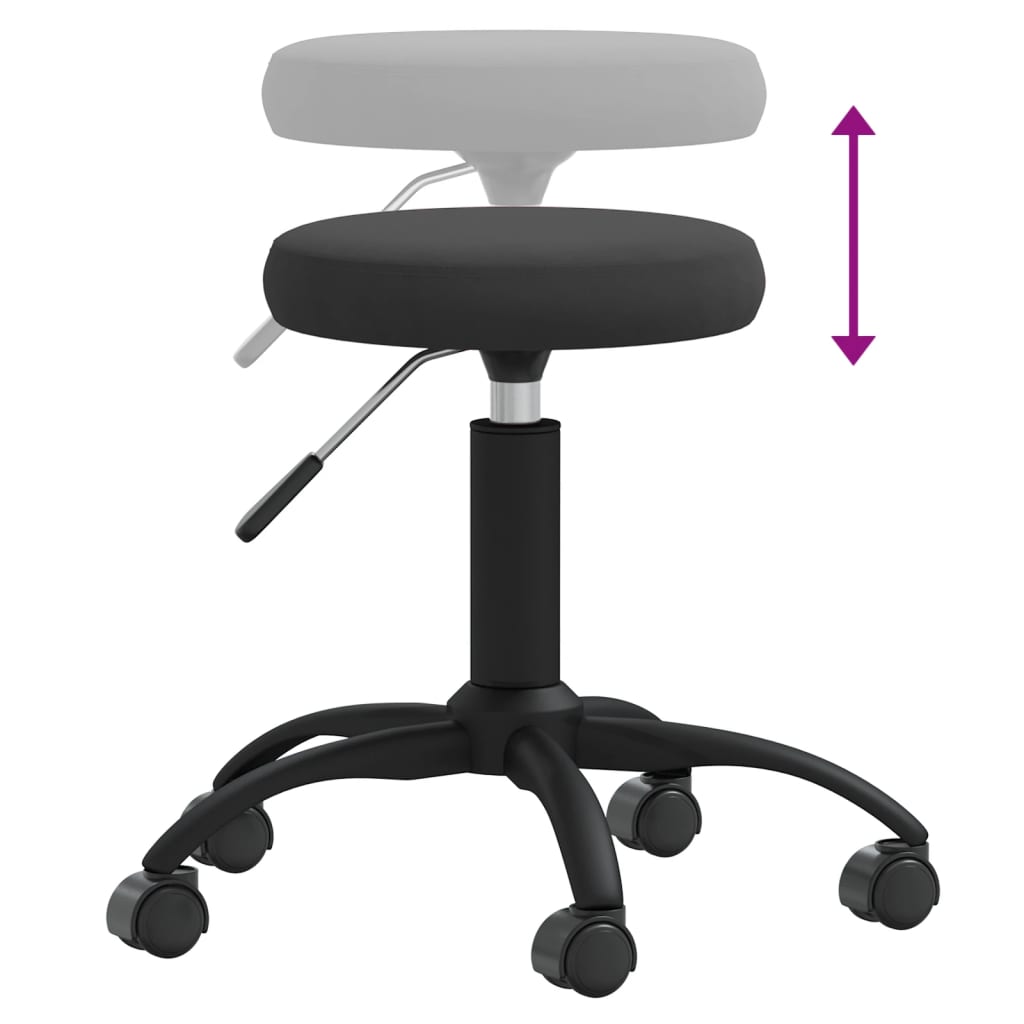 Multifunctioneel Fluwelen Krukje – Verstelbaar & 360° Draaiend | Voor Thuis & Salon