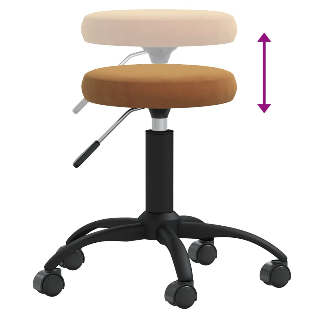 Multifunctioneel Fluwelen Krukje – Verstelbaar & 360° Draaiend | Voor Thuis & Salon