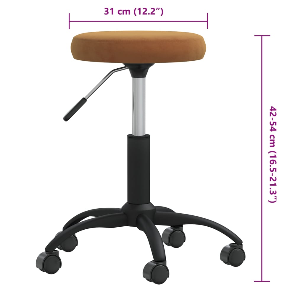 Multifunctioneel Fluwelen Krukje – Verstelbaar & 360° Draaiend | Voor Thuis & Salon