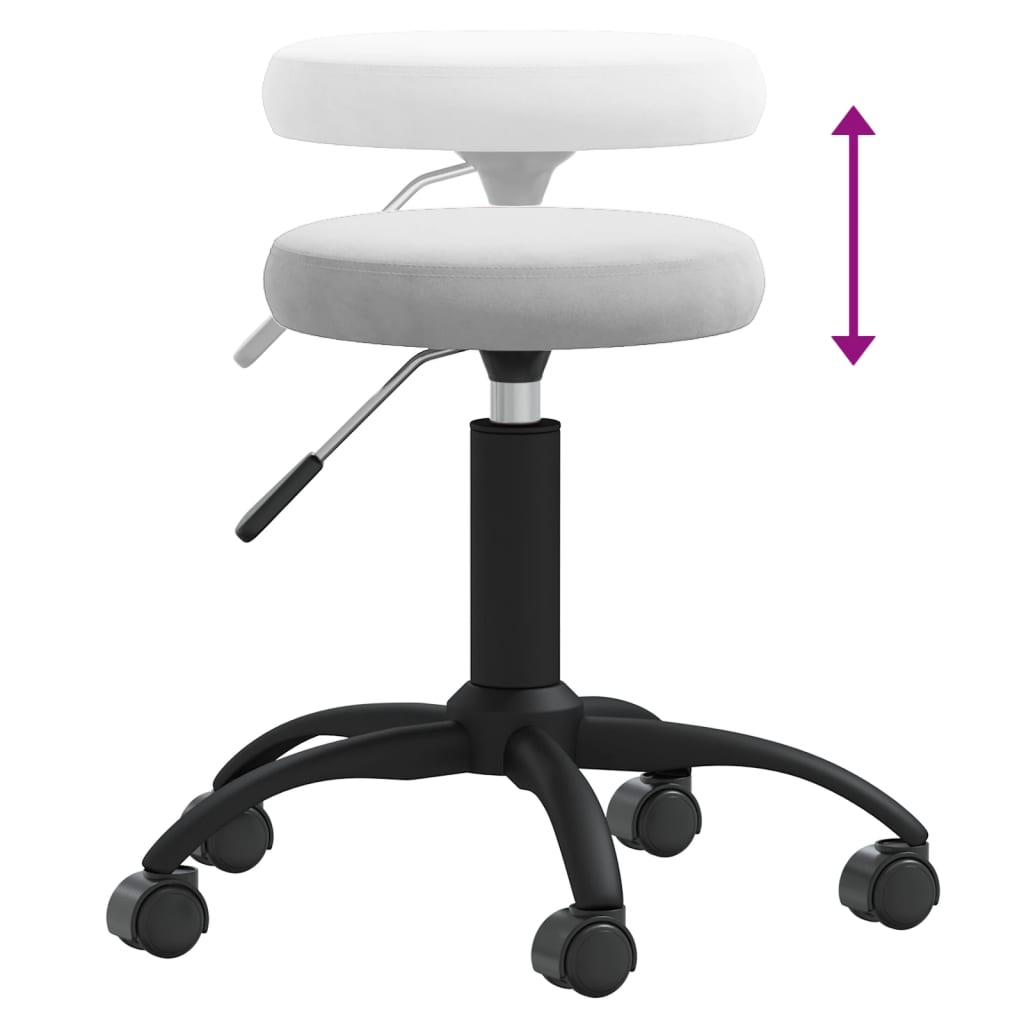 Multifunctioneel Fluwelen Krukje – Verstelbaar & 360° Draaiend | Voor Thuis & Salon