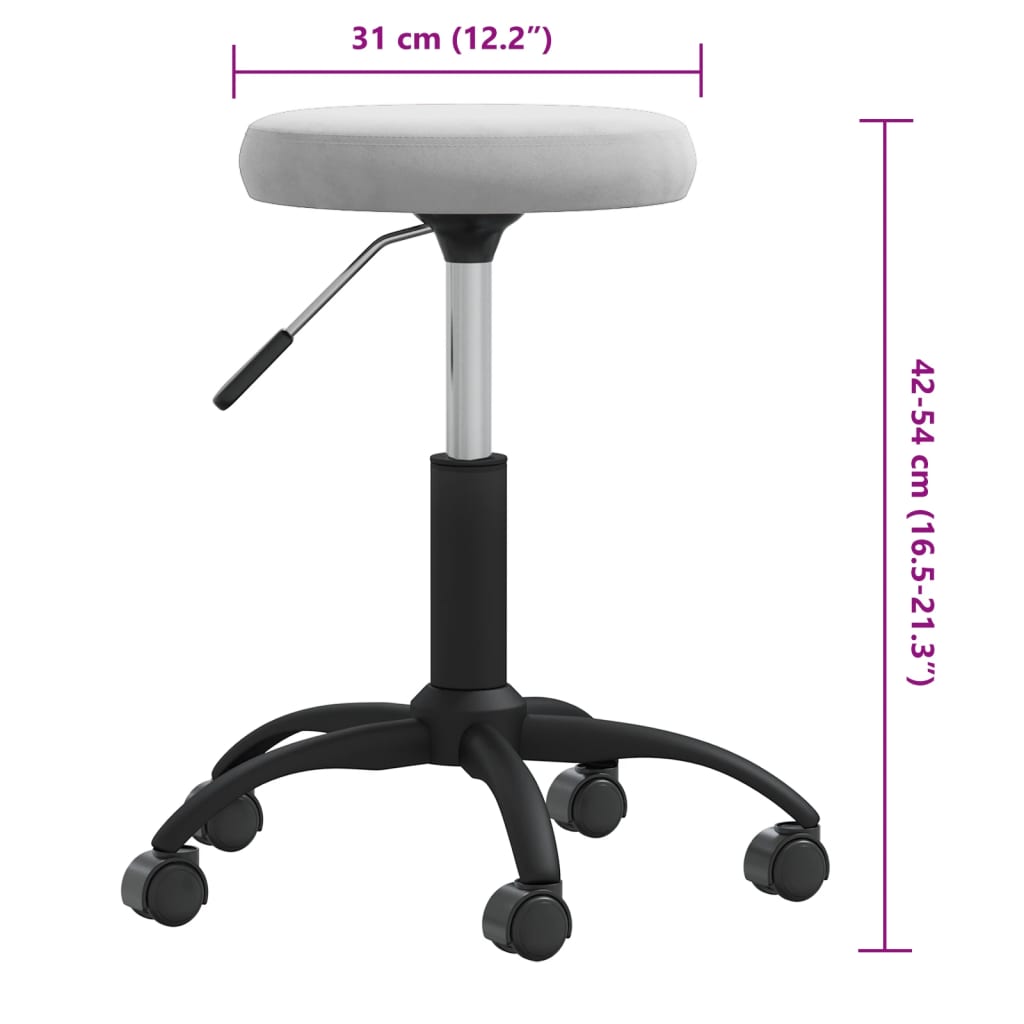 Multifunctioneel Fluwelen Krukje – Verstelbaar & 360° Draaiend | Voor Thuis & Salon