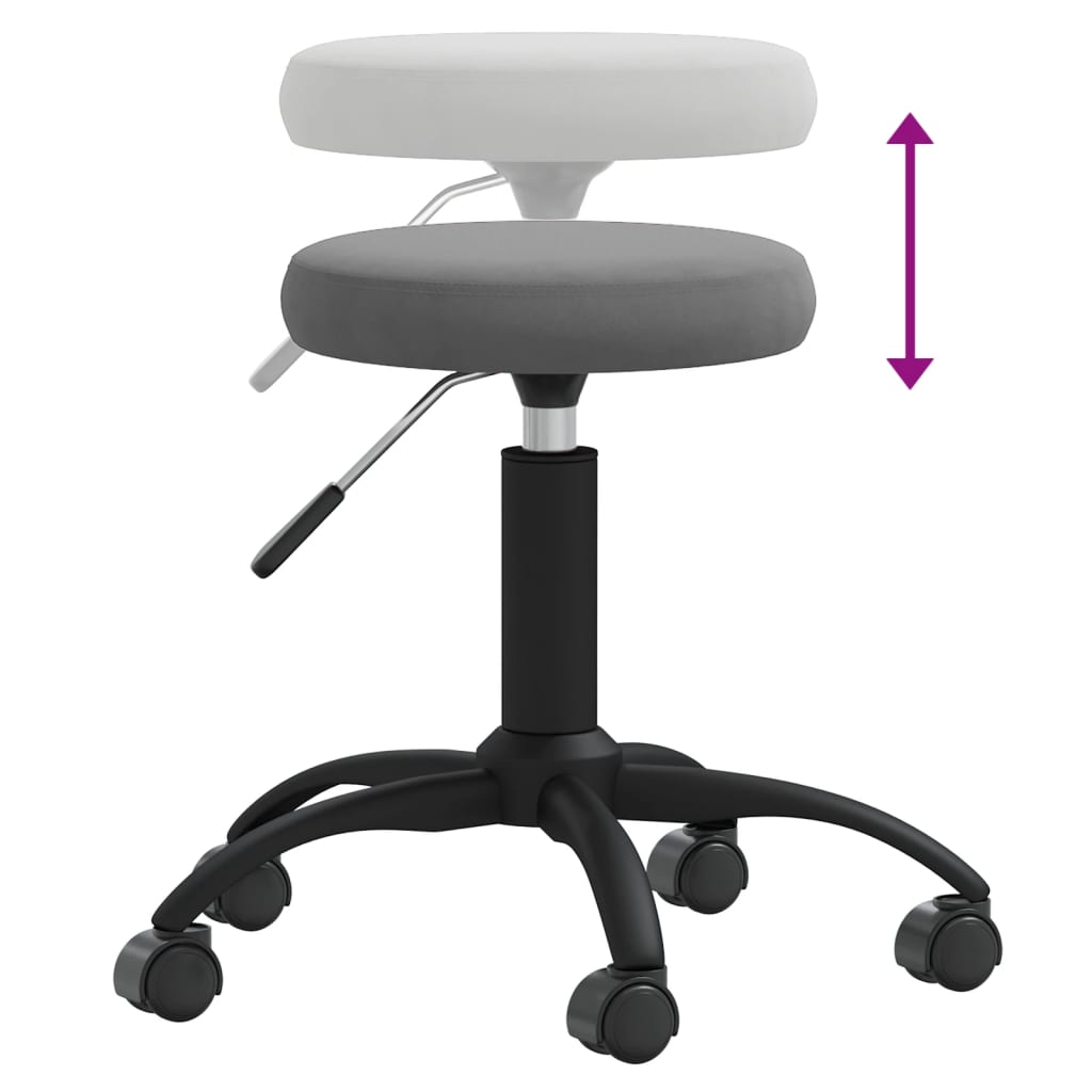Multifunctioneel Fluwelen Krukje – Verstelbaar & 360° Draaiend | Voor Thuis & Salon