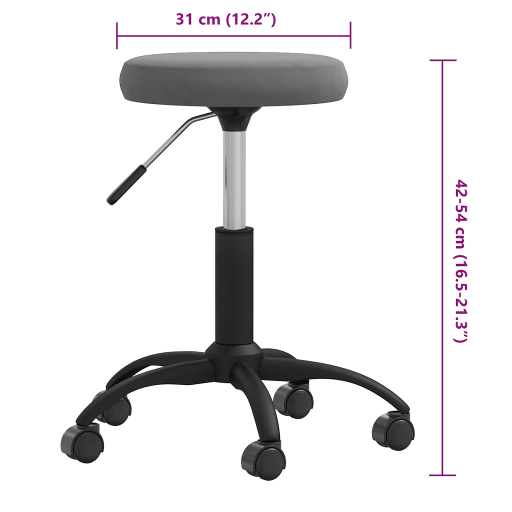 Multifunctioneel Fluwelen Krukje – Verstelbaar & 360° Draaiend | Voor Thuis & Salon