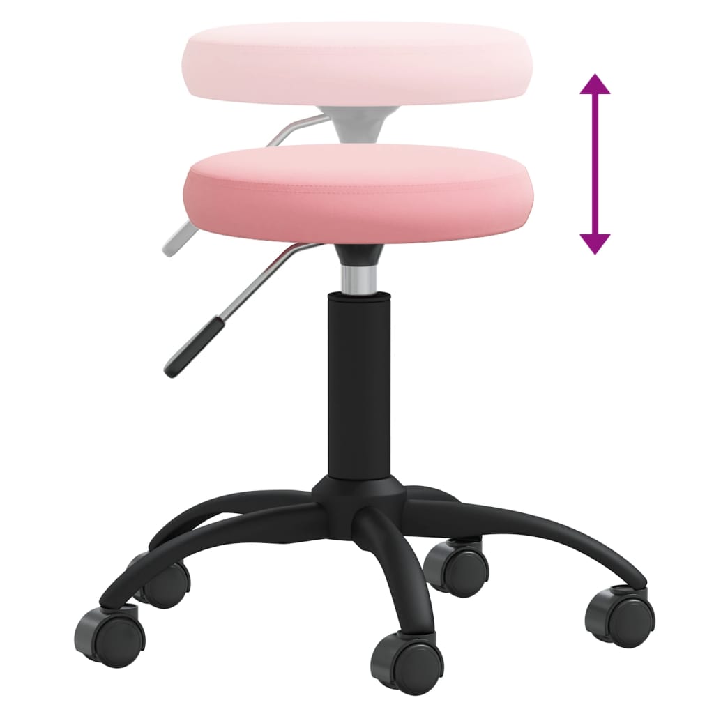 Multifunctioneel Fluwelen Krukje – Verstelbaar & 360° Draaiend | Voor Thuis & Salon