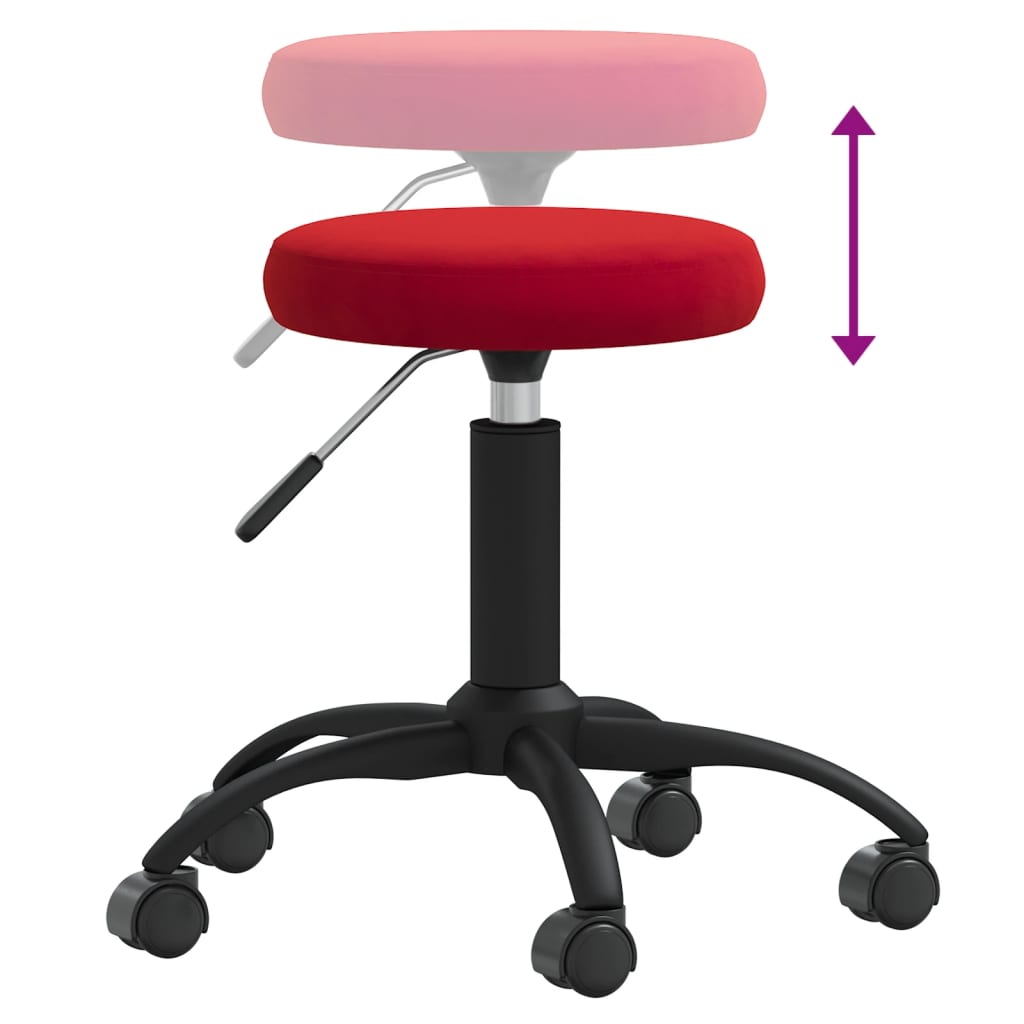 Multifunctioneel Fluwelen Krukje – Verstelbaar & 360° Draaiend | Voor Thuis & Salon