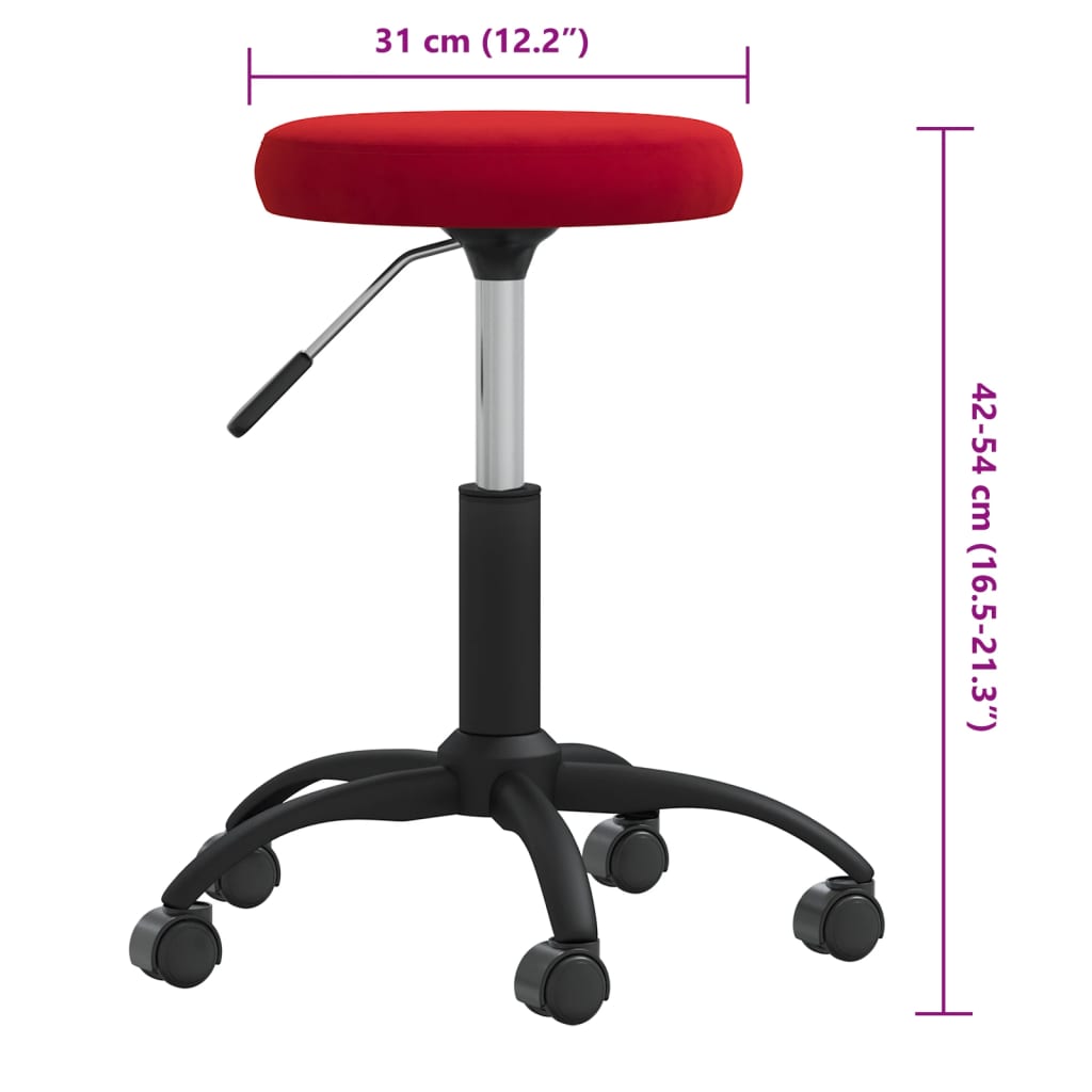 Multifunctioneel Fluwelen Krukje – Verstelbaar & 360° Draaiend | Voor Thuis & Salon