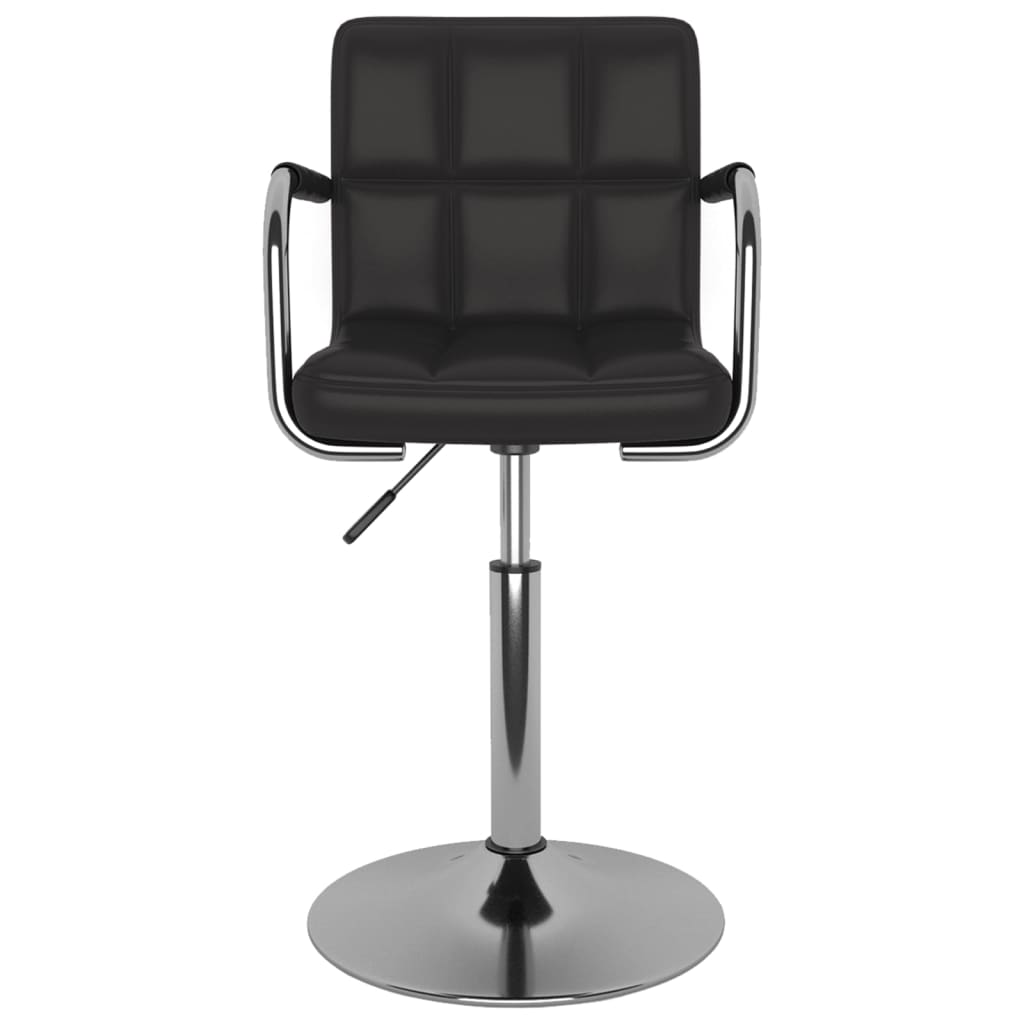 Eetkamerstoelen draaibaar 4 st kunstleer zwart