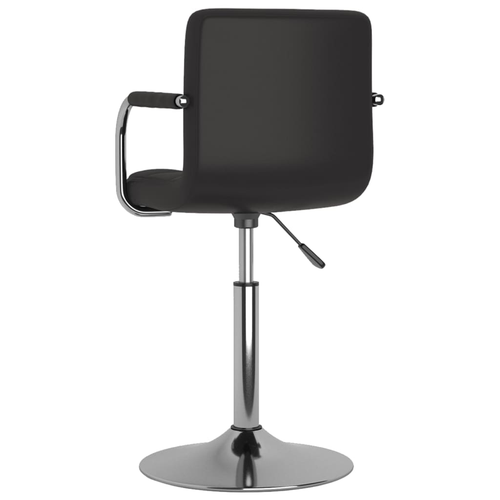 Eetkamerstoelen draaibaar 4 st kunstleer zwart