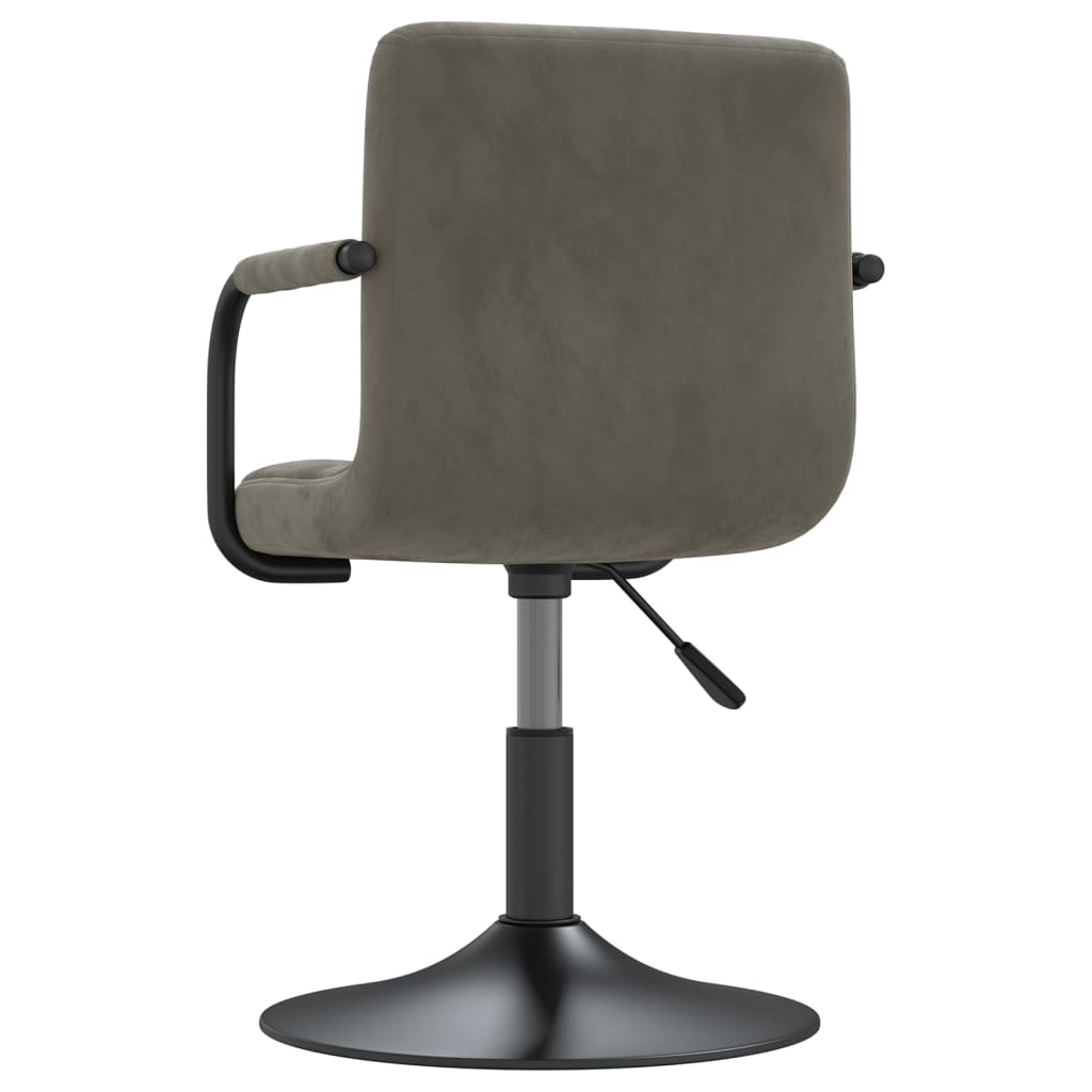 Eetkamerstoelen draaibaar 4 st fluweel lichtgrijs