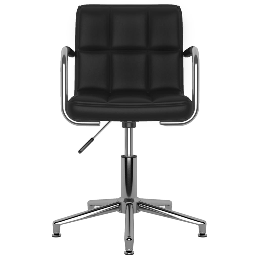 Eetkamerstoelen draaibaar 6 st kunstleer zwart