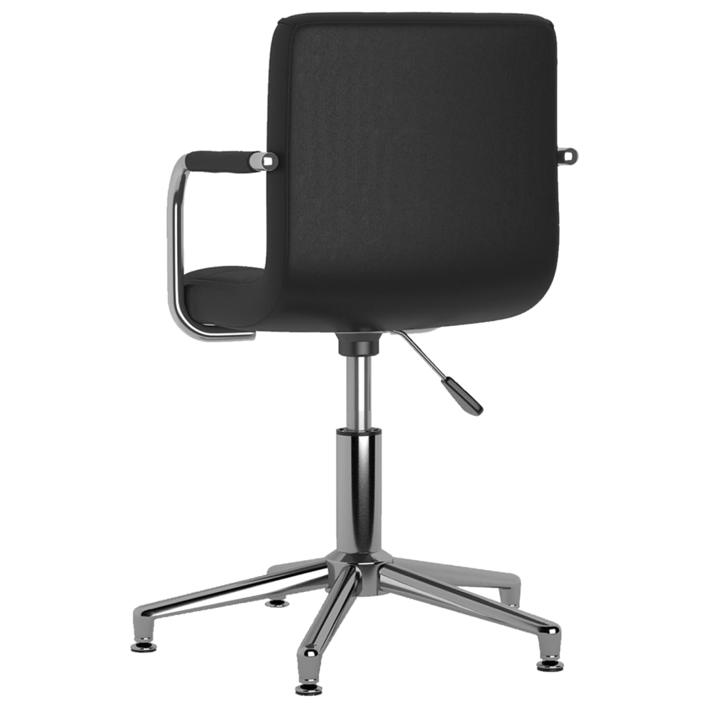 Eetkamerstoelen draaibaar 6 st kunstleer zwart