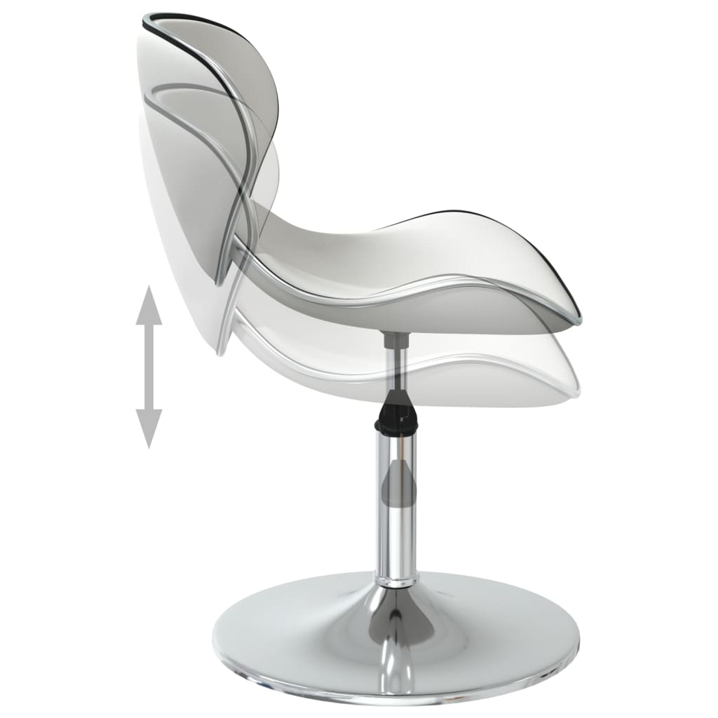 Eetkamerstoelen 6 st kunstleer wit