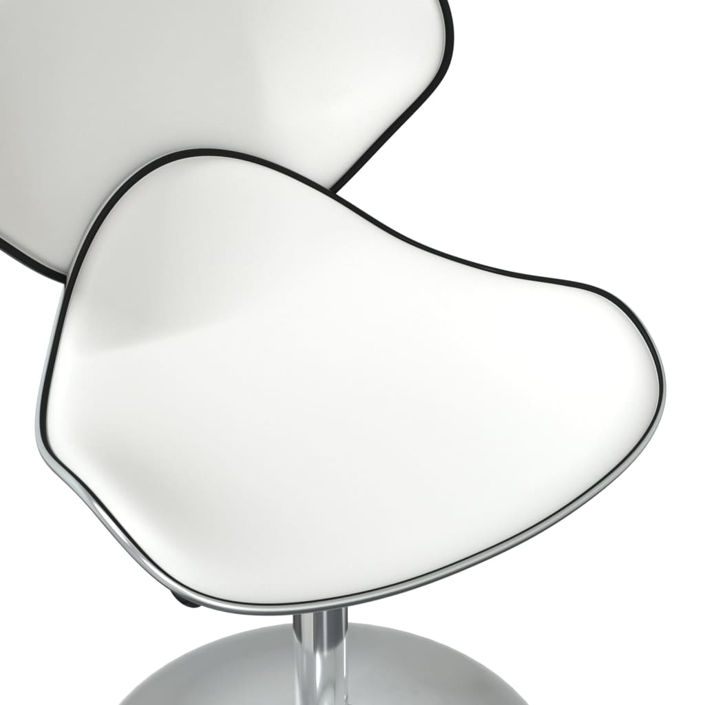 Eetkamerstoelen 6 st kunstleer wit